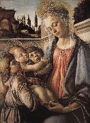 Sandro Botticelli Our Lady of Angels with the two sub oil painting on canvas